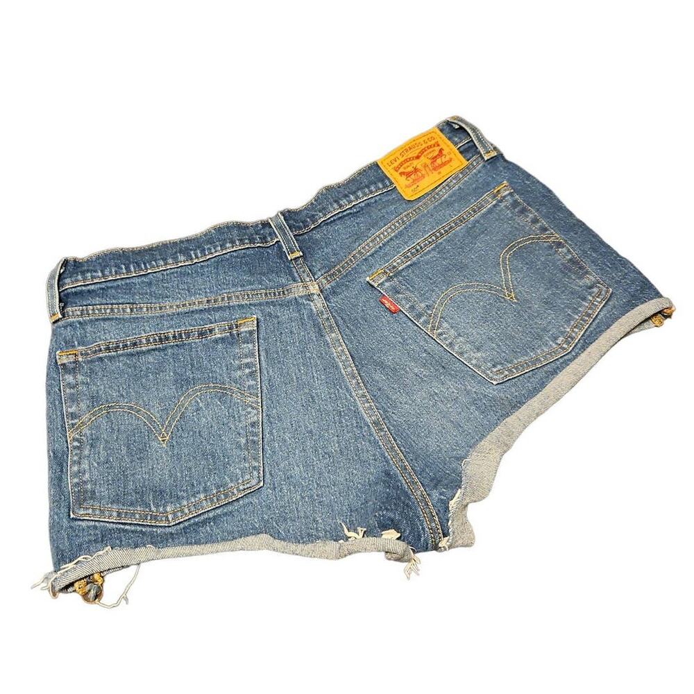 Levis High waisted Women's 501 cutoff shorts trendy fringe